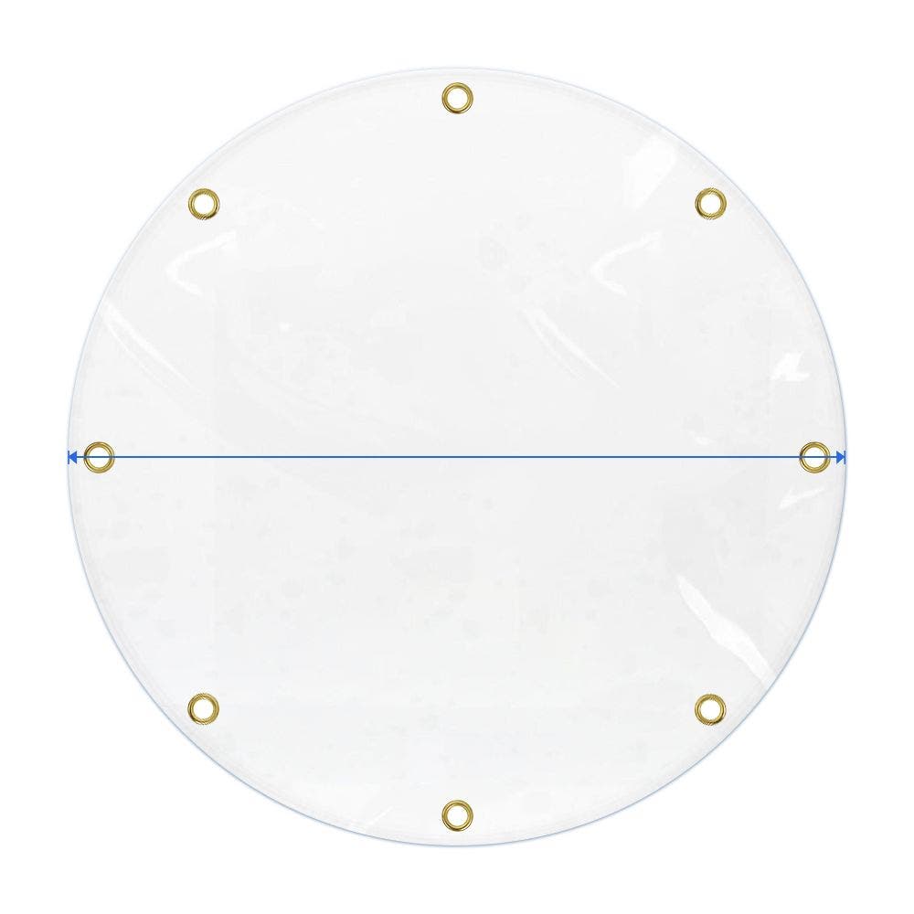 product photo of Custom Heavy Duty Clear Vinyl Tarp - Round