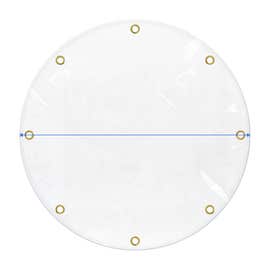 product photo of Custom Heavy Duty Clear Vinyl Tarp - Round