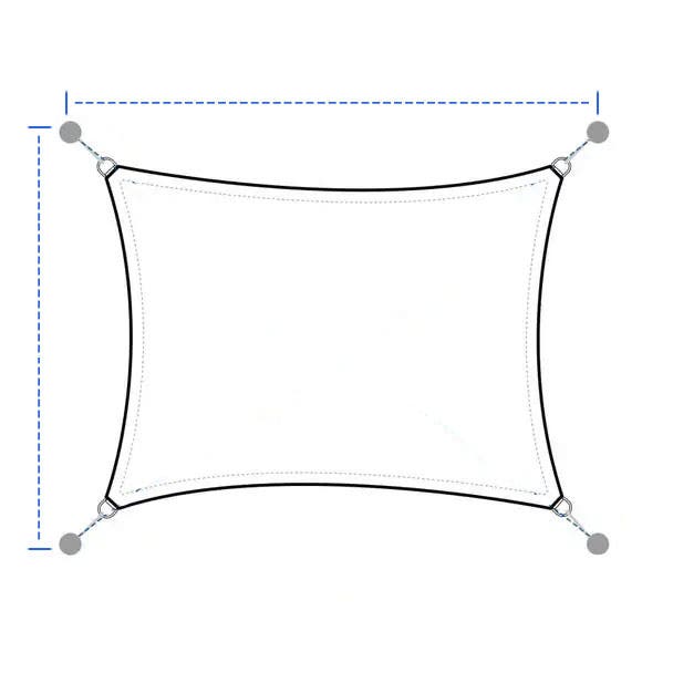 Waterproof Sun Shade Sail - Rectangle