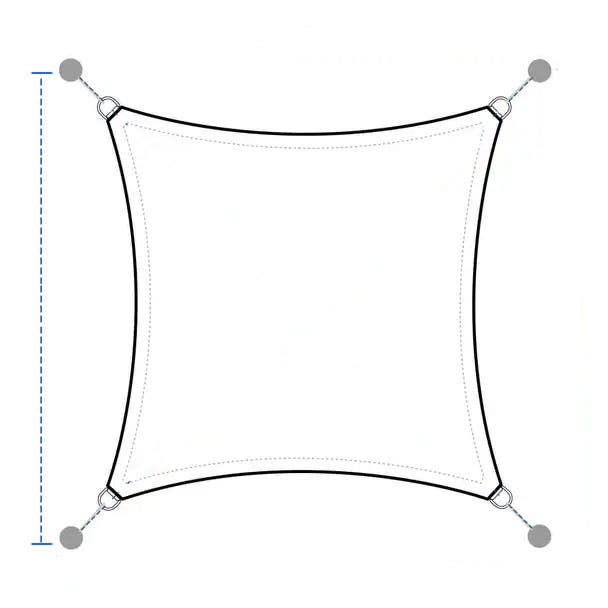 Waterproof Sun Shade Sail - Square