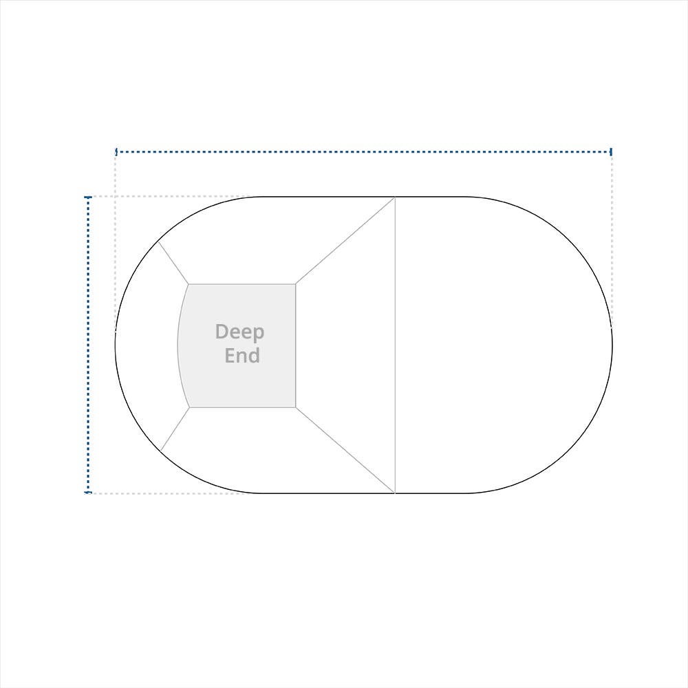 Oval Pool Cover - No Steps