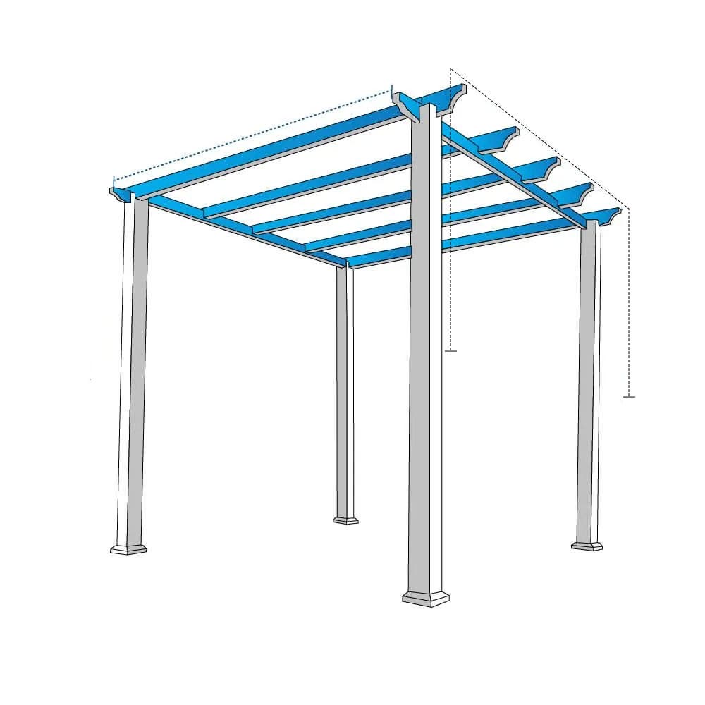 Waterproof Custom Pergola Shade Cover Extended